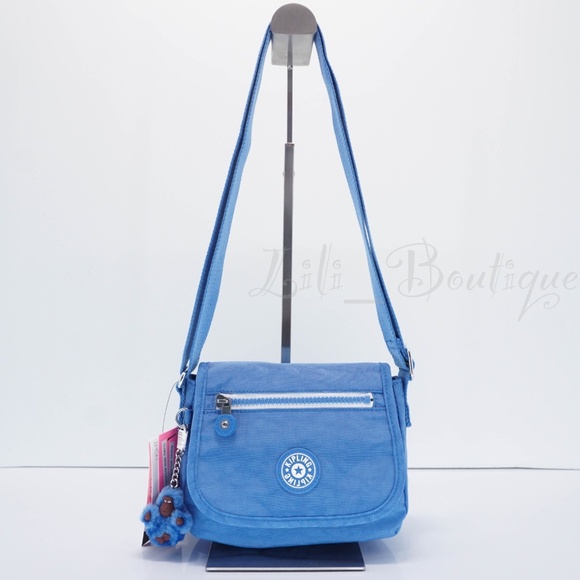 Kipling Sabian Crossbody Mini Shoulder Bag Polyamide AC8280 Bouncy Blue NWT $54 - Picture 1 of 11